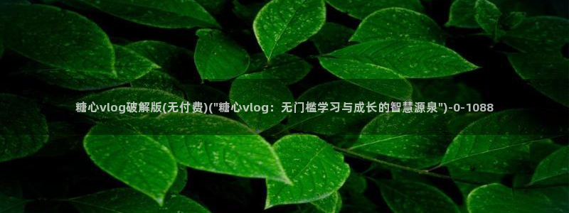糖心vlog免费版：糖心vlog破解版(无付费)(\